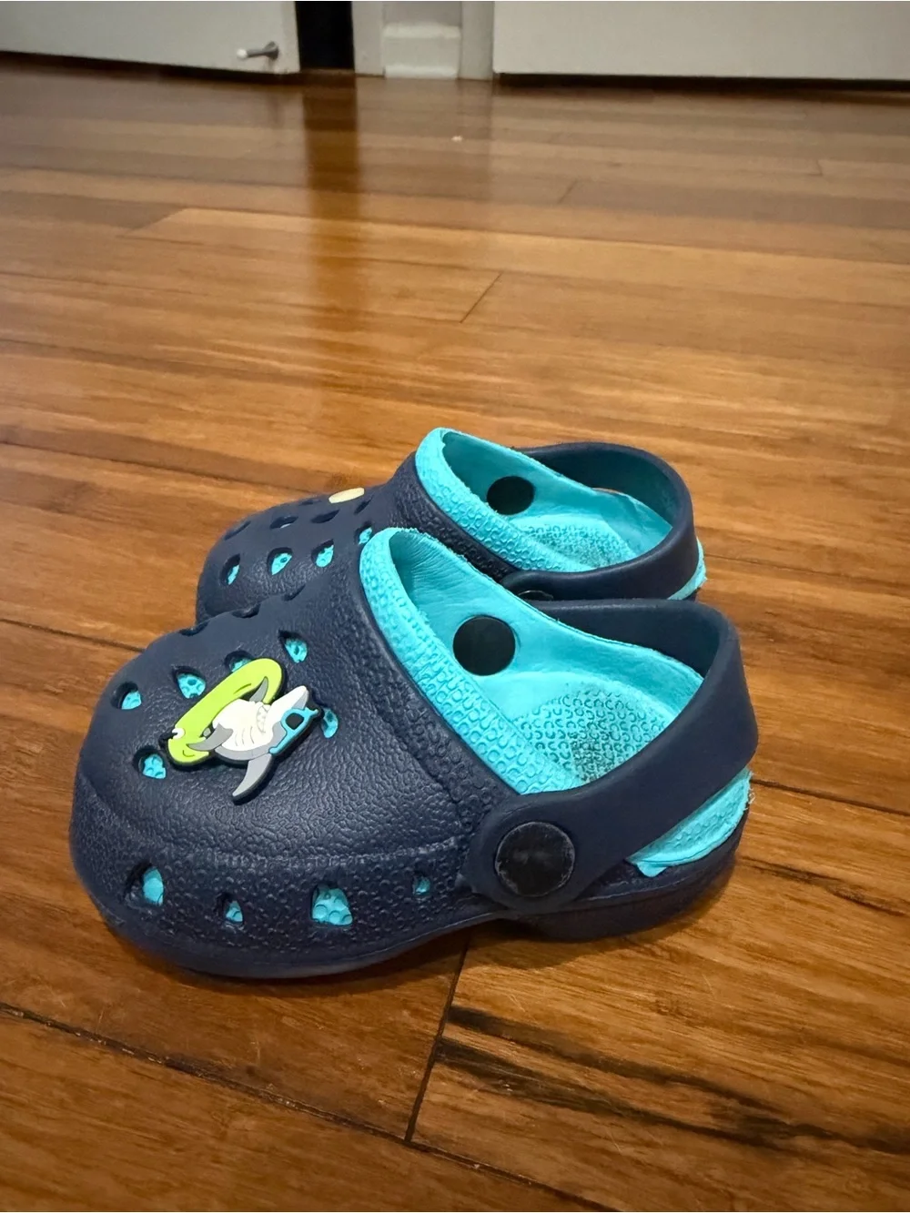 Kids Navy and Turquoise Slip-On Clogs - Unbranded